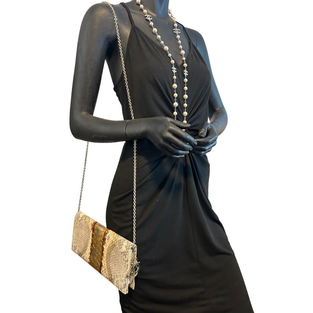 Christian Dior | Gold Python Chain Clutch - Picture 7 of 7